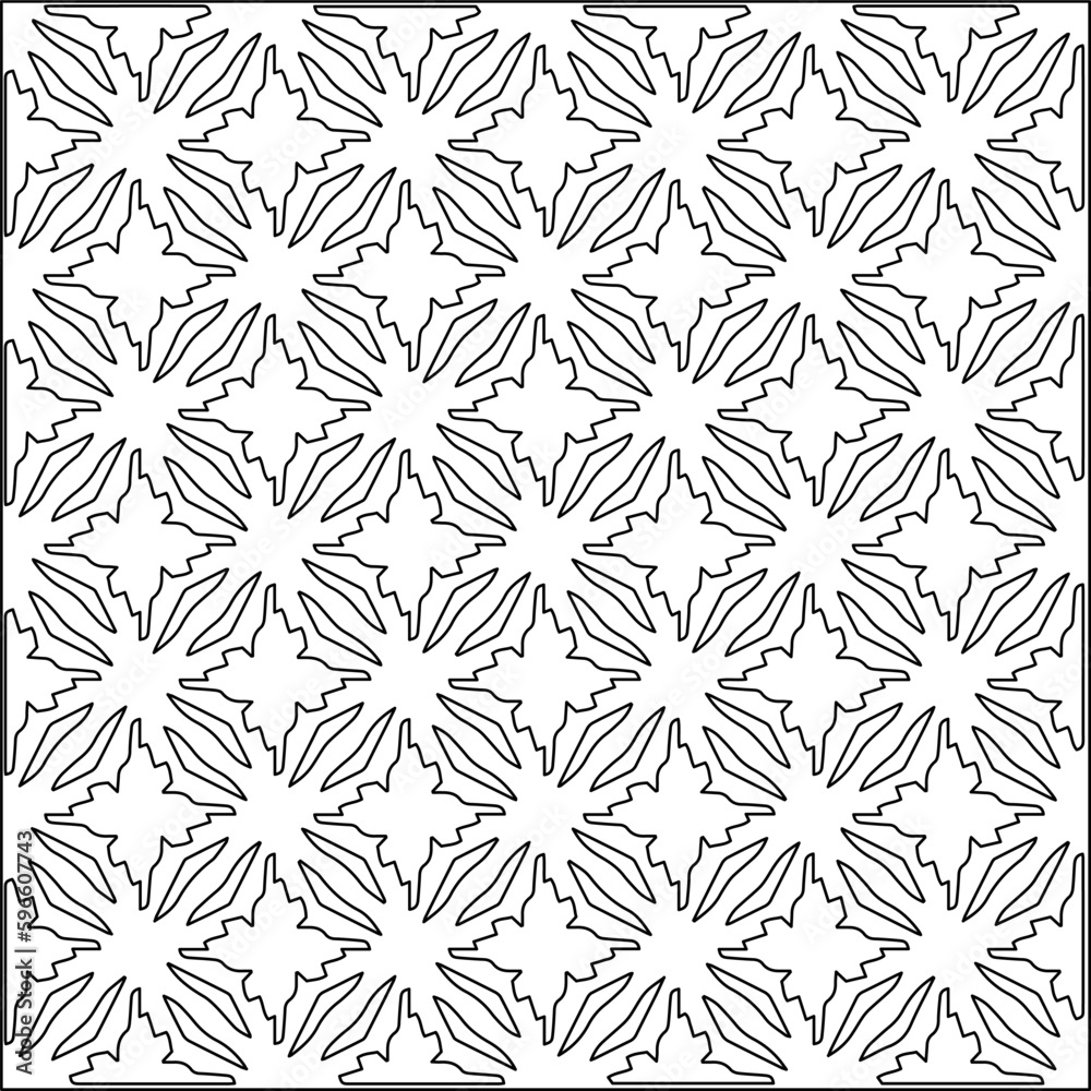  Modern stylish texture. Composition from regularly repeating geometrical element. Black and white pattern for web page, textures, card, poster, fabric, textile.. Vector illustrations.