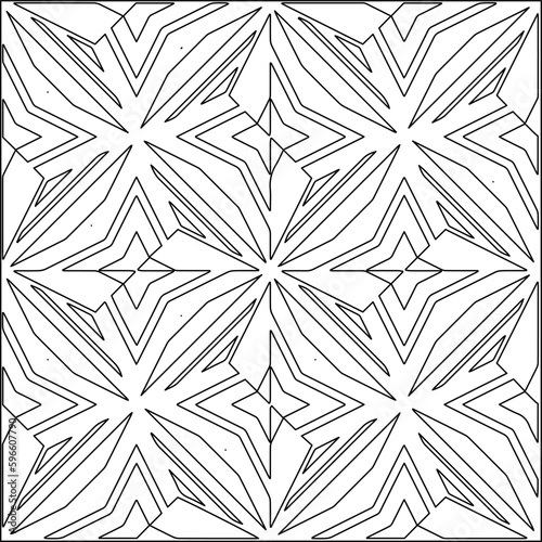  Modern stylish texture. Composition from regularly repeating geometrical element. Black and white pattern for web page, textures, card, poster, fabric, textile.. Vector illustrations.