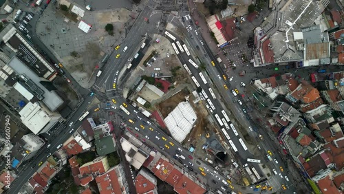 Istanbul Besiktas Square circling top-down shot photo