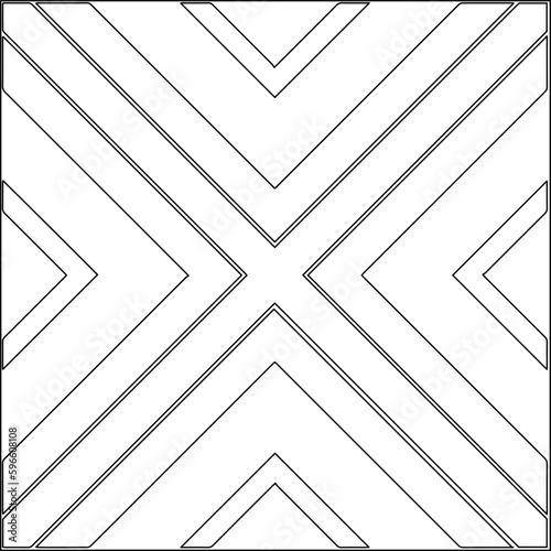  Modern stylish texture. Composition from regularly repeating geometrical element. Black and white pattern for web page, textures, card, poster, fabric, textile.. Vector illustrations.