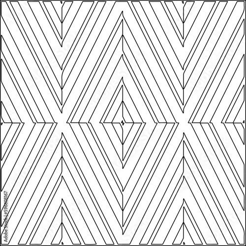  Modern stylish texture. Composition from regularly repeating geometrical element. Black and white pattern for web page, textures, card, poster, fabric, textile.. Vector illustrations.