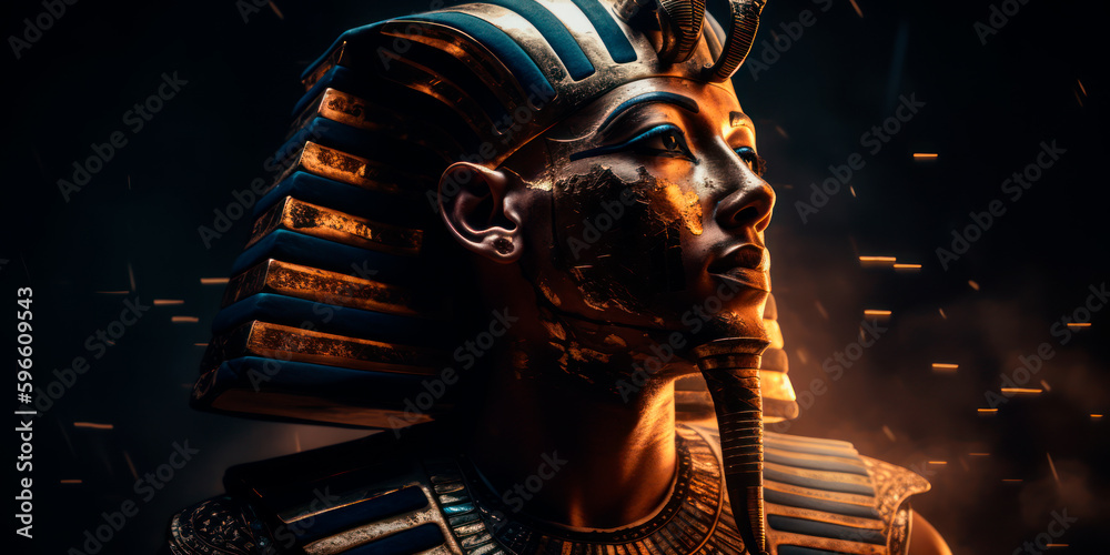 Tutankhamun pharaoh of ancient Egypt, King Tut. Generative AI Stock ...