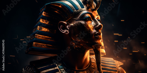  Tutankhamun pharaoh of ancient Egypt, King Tut. Generative AI photo