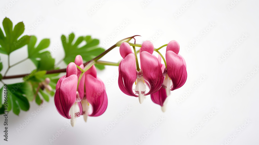 Dicentra in bloom. Floral background. Generative AI. Dicentra in bloom. Floral background. Generative AI.
