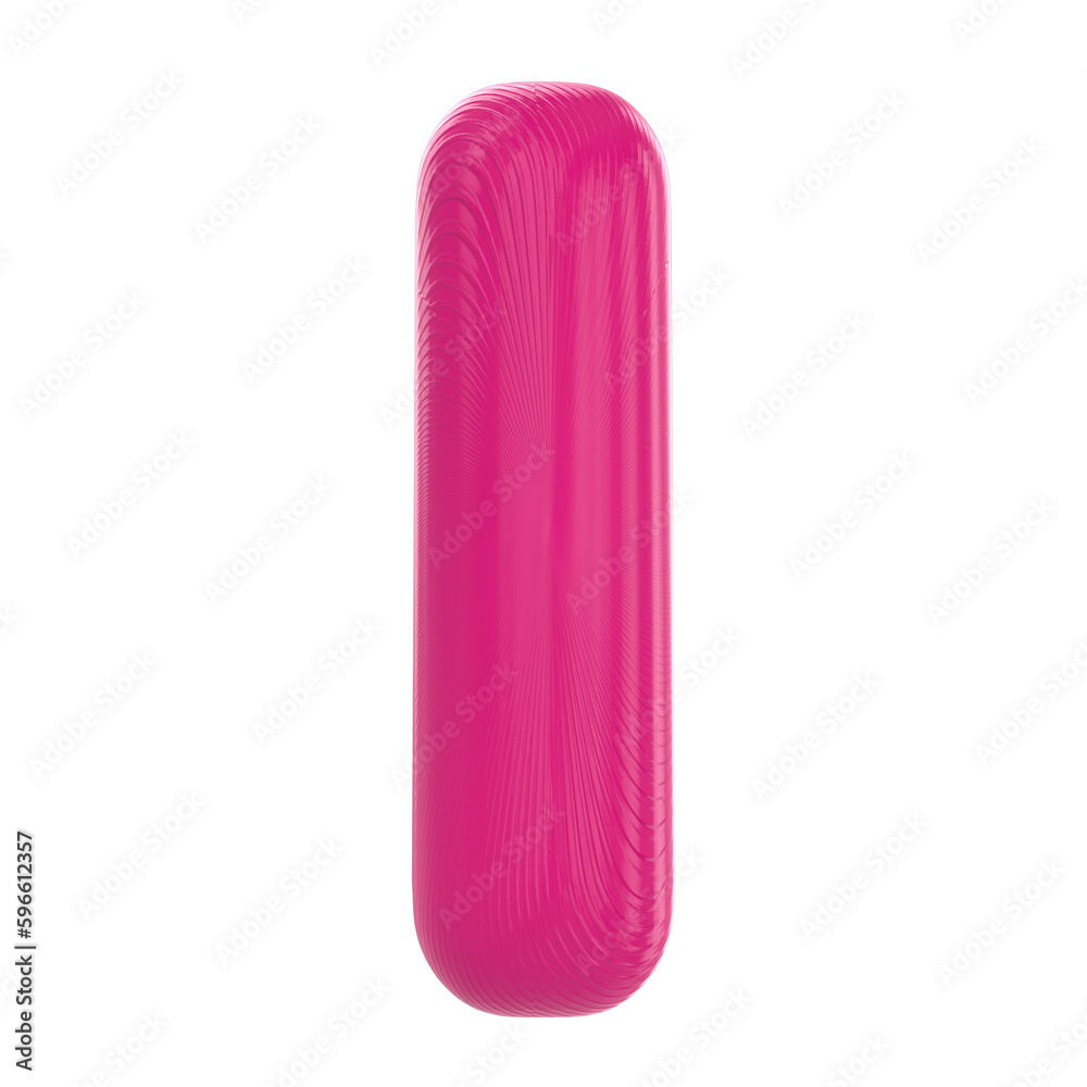 l pink font 3d render l pink font 3d render