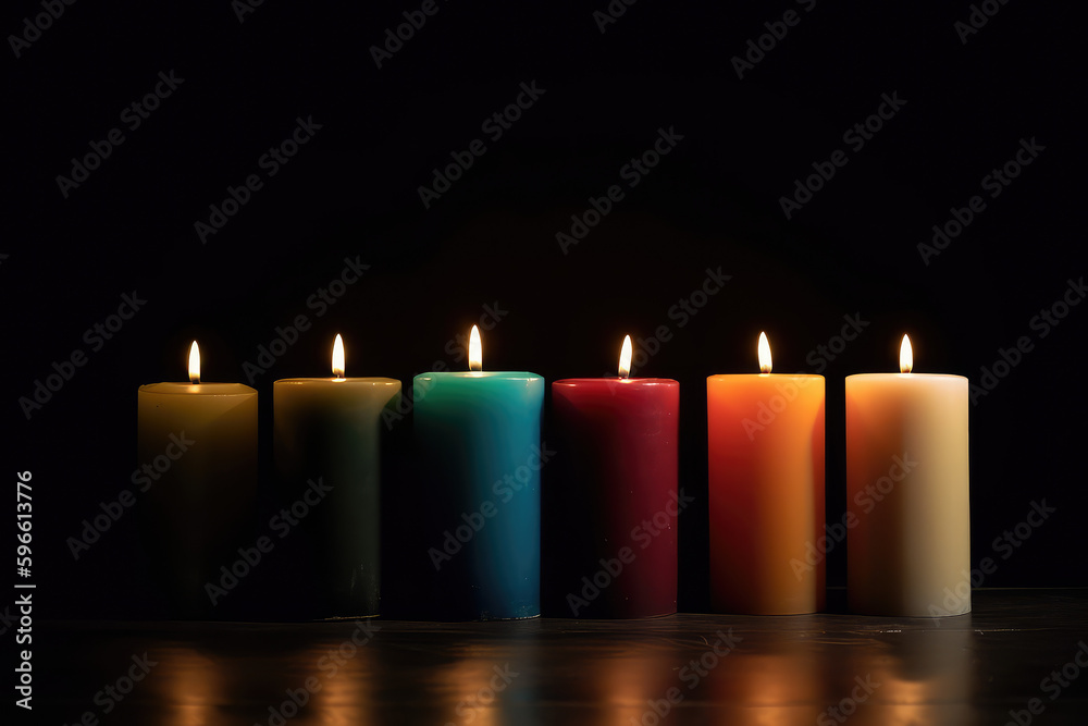 candles in a row candles in a row
