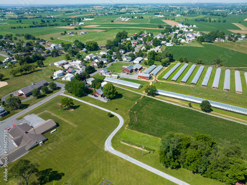 Aerial View of Farmersville Pennsylvania photo