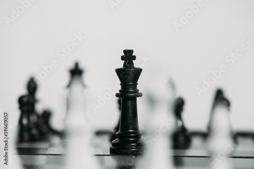 chess pieces on the board