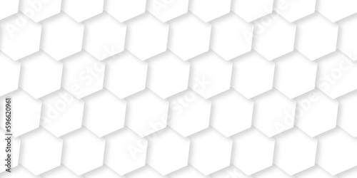 Fototapeta Naklejka Na Ścianę i Meble -  Background with hexagons . Abstract background with lines . white texture background . hexagon abstract background. Surface polygon pattern with glowing hexagon paper texture and futuristic business.