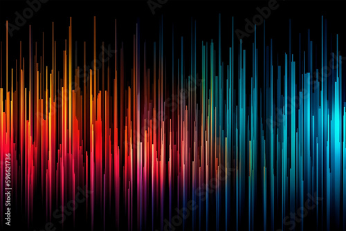 Illustration of multi-colored vertical bars