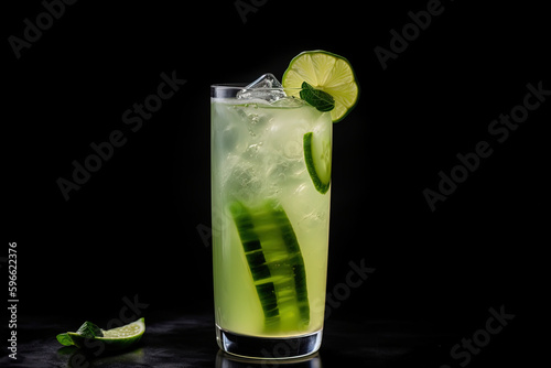 Cucumber Cooler. A refreshing drink made with cucumber juice, gin and lime juice