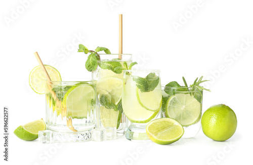 Refreshing mojito cocktails...
