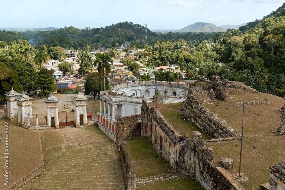 View of the ruins of the Cathedral in Milot city. Republic of Haiti. View of the ruins of the Cathedral in Milot city. Republic of Haiti.