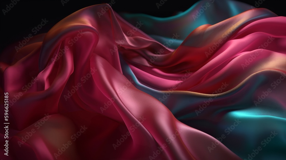 Fototapeta premium Romantic silky material texture. Generative ai