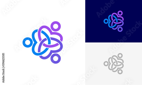 Abstract People, Human Family, Community People, Social community, Family Teamwork Logo design vector