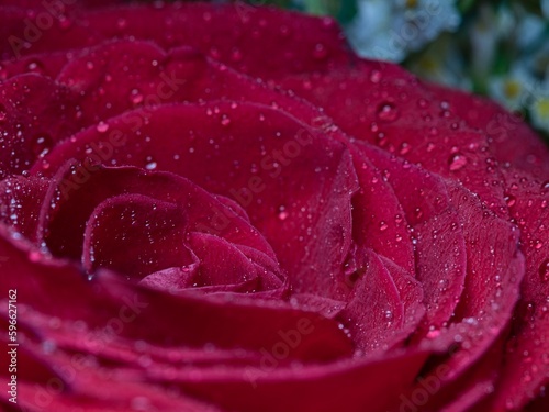 Beautiful red rose flower on a black background