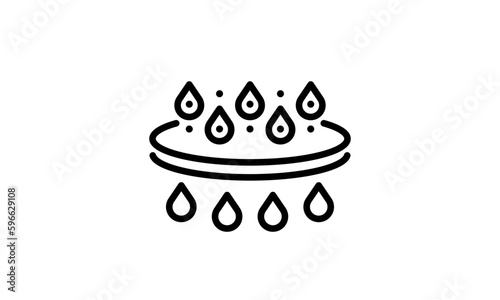 Liquid drop clean, filter water icon, Aqua clear, logo design, vector illustration outline sign