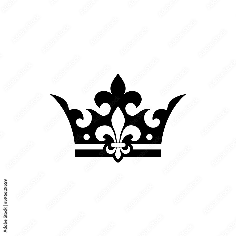Obraz premium King crown icon isolated on transparent background