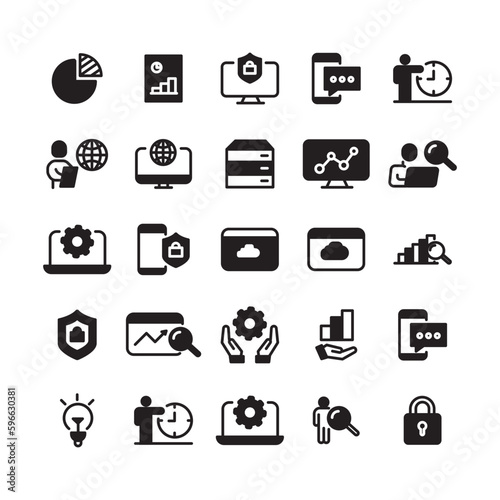 set icon glyph analytics data
