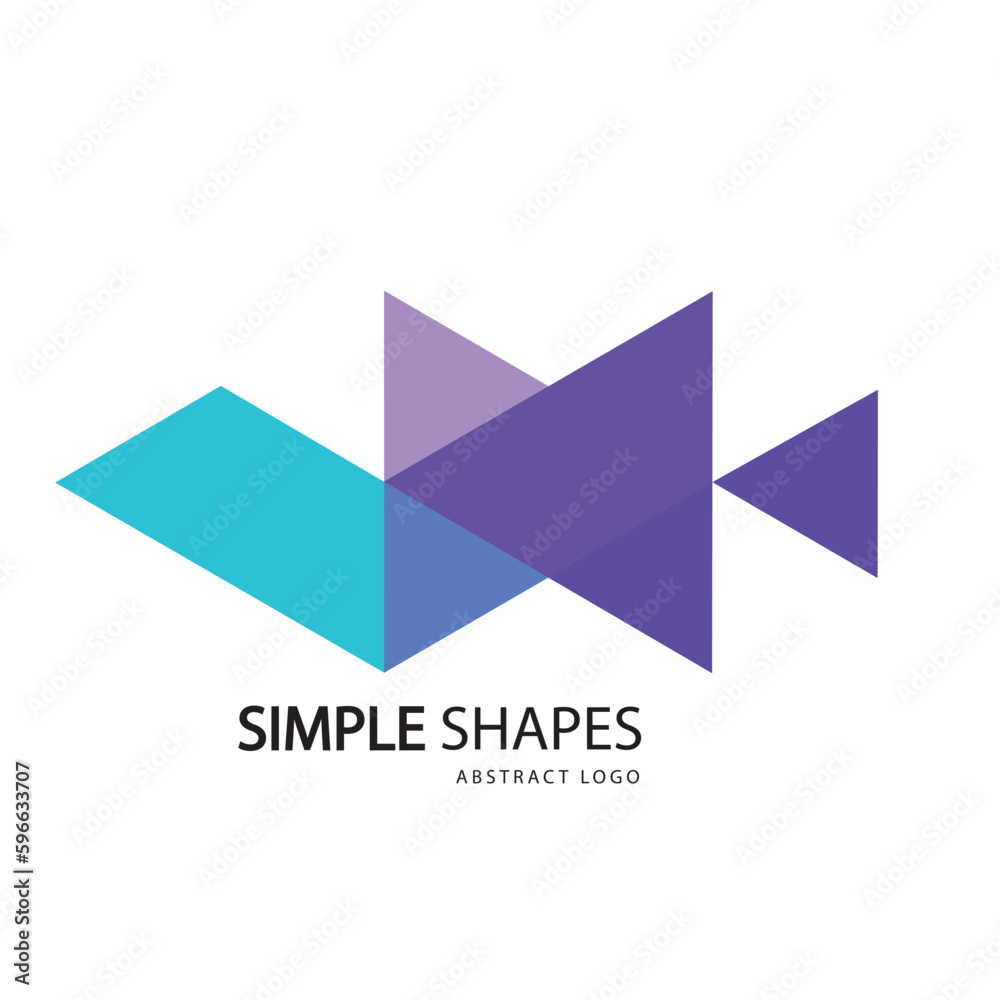 Modern colorful logo abstract design,vector geometrical shapes element for identity, logotype or icon.