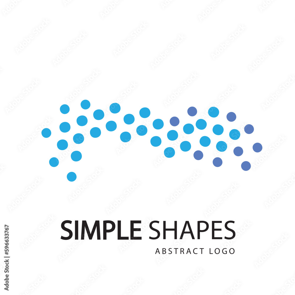 Abstract shapes, logo design on white background.