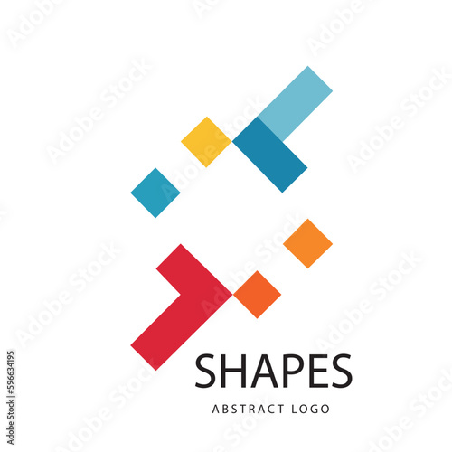 Free Download Abstract geometric shapes Modern design, vector colorful element for identity, logotype or icon. - GFXLoad