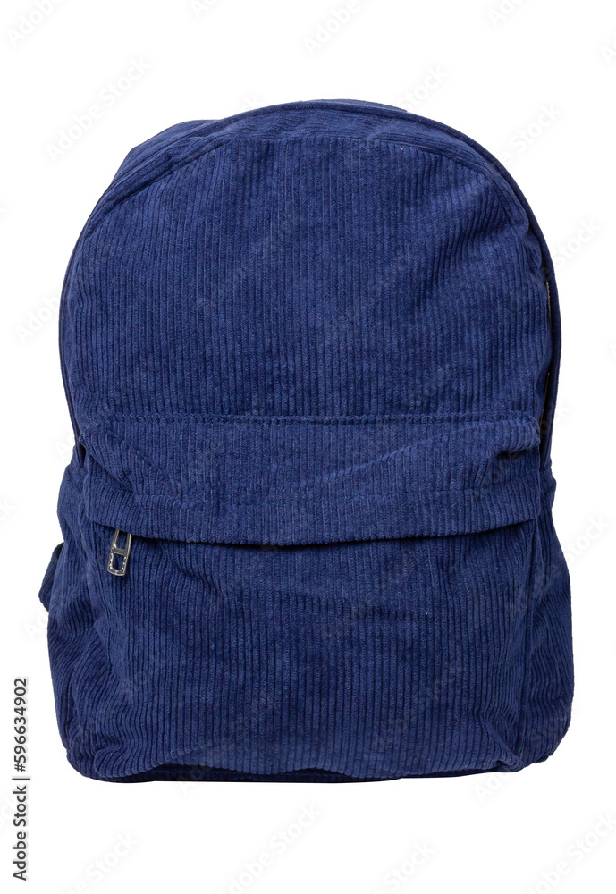 Backpack isolated on white background. Blue backpack. City backpack. Cut out from the background. Backpack isolated on white background. Blue backpack. City backpack. Cut out from the background.