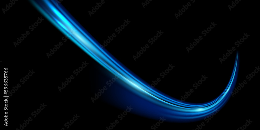 Abstract beautiful light line effect design vector illustration on black background Abstract beautiful light line effect design vector illustration on black background