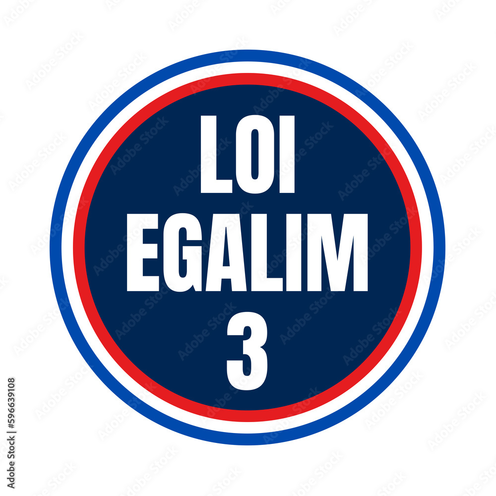 Symbole loi Egalim 3 en France