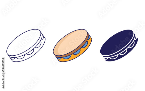 Tambourine vector icon