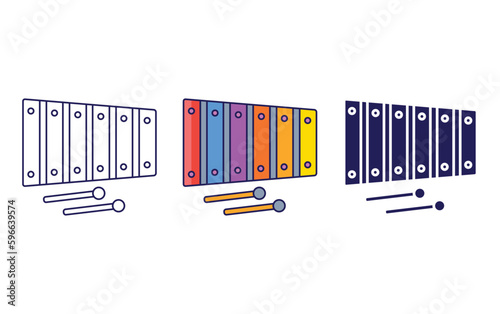 Xylophone vector icon