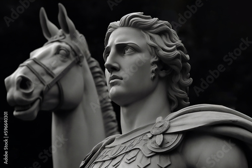 Fototapeta Alexander the Great sculpture statue who was the son of Phillip II the king of M
