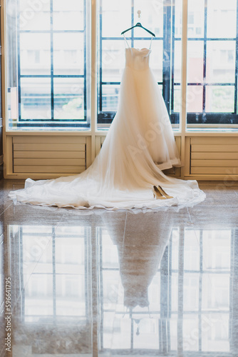 bride in white dress