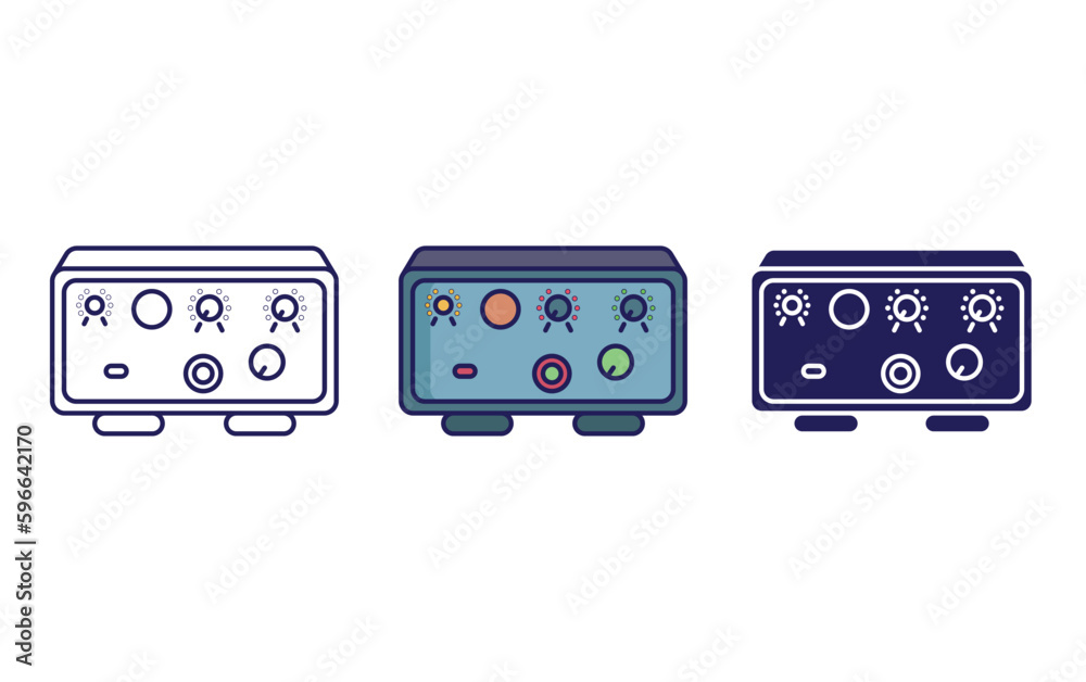 Obraz premium Amplifier box vector icon