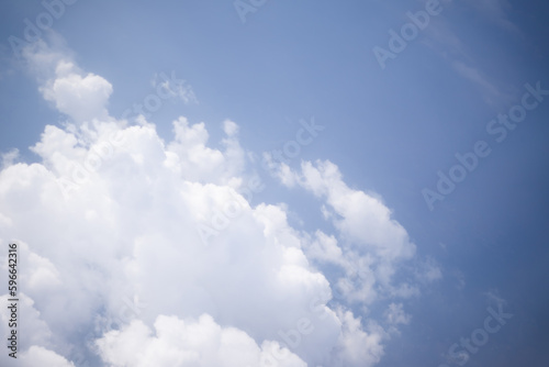 Beautiful white clouds in the blue sky blue gradient clouds soft white background beauty with clear clouds in the bright air bright turquoise landscape