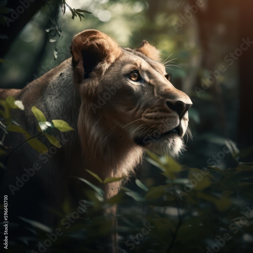 Lion in Jungle Serengeti Africa King of the Jungle Lions Cubs Lion Roaring Lion Fighting Lions on African Savannah