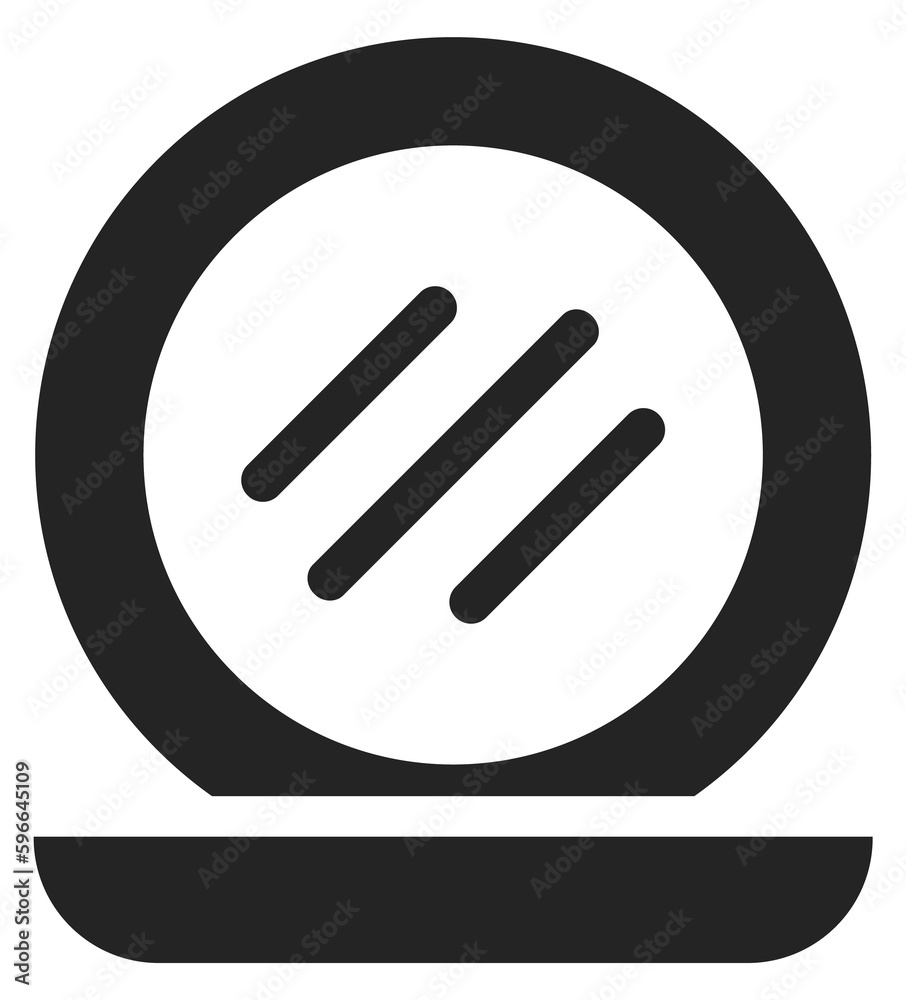 Makeup powder in round mirror box black icon Makeup powder in round mirror box black icon