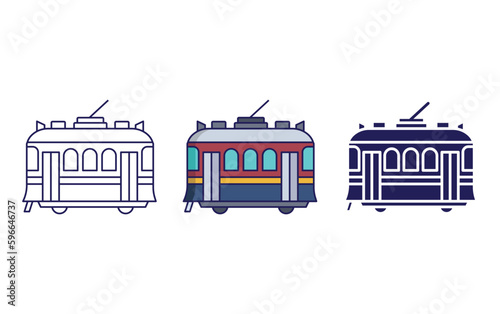 Tram vector icon