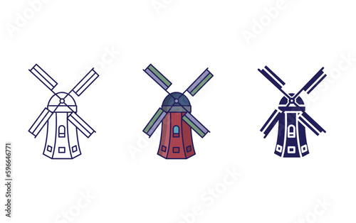 Windmill vector icon