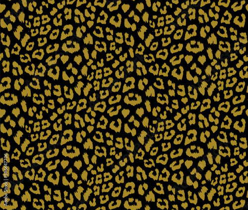 Seamless leopard fur pattern. Animal print background.
