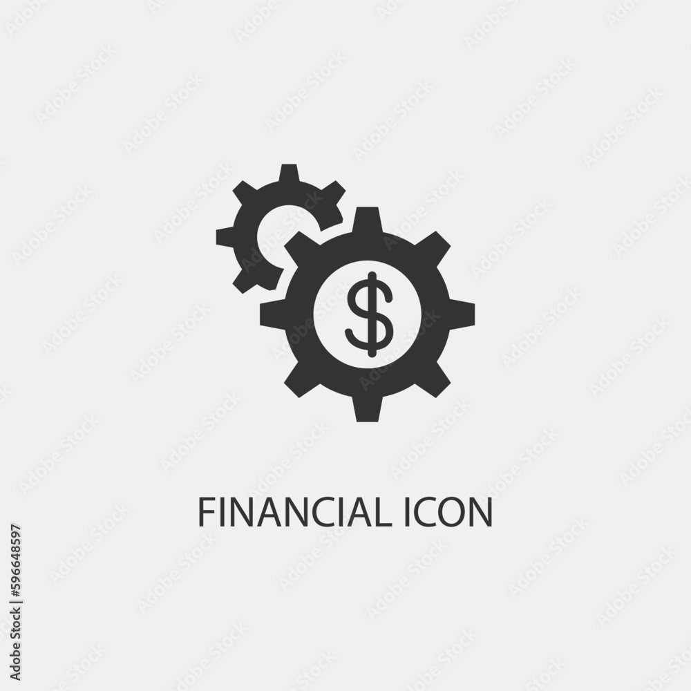 Financial vector icon illustration sign Financial vector icon illustration sign