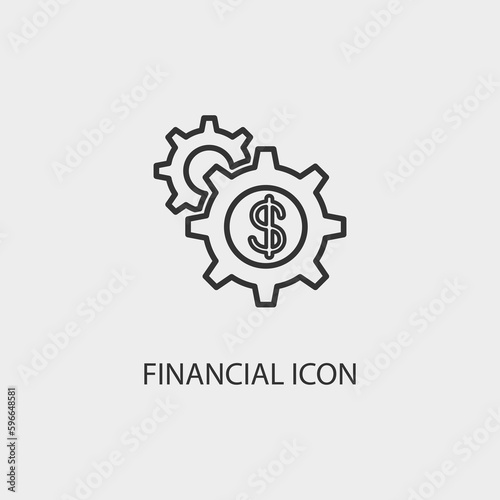 Financial vector icon illustration sign