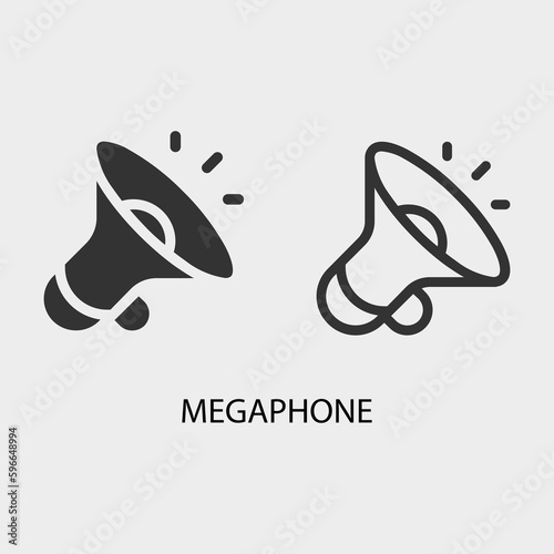 Megaphone vector icon illustration sign