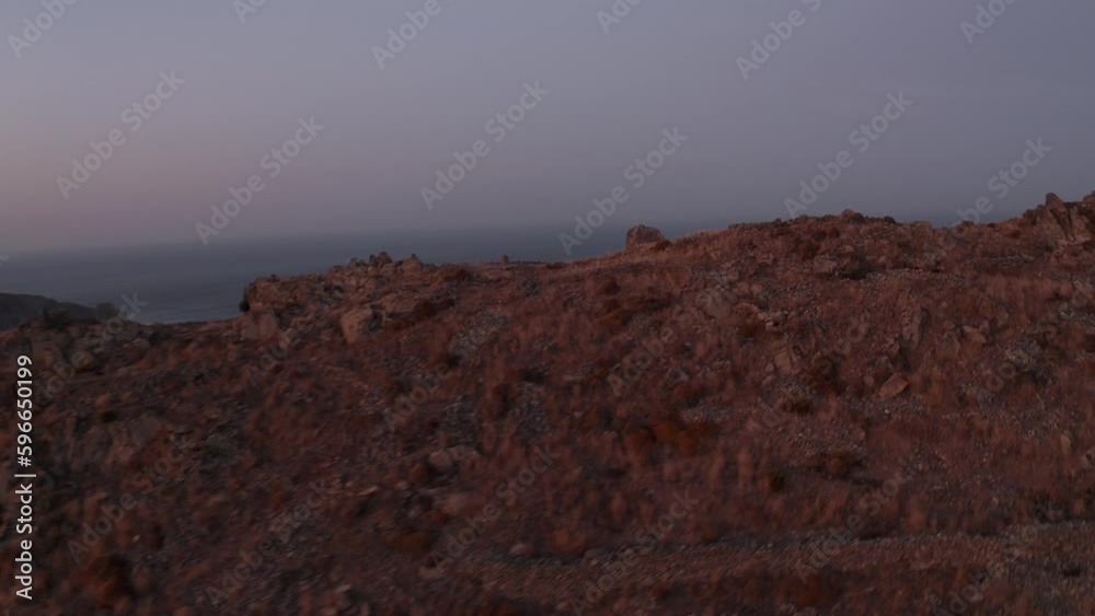 Beautiful Sunrise over Patmos Greece Island Drone Aerial Island Desolate Revelation Beautiful Sunrise over Patmos Greece Island Drone Aerial Island Desolate Revelation