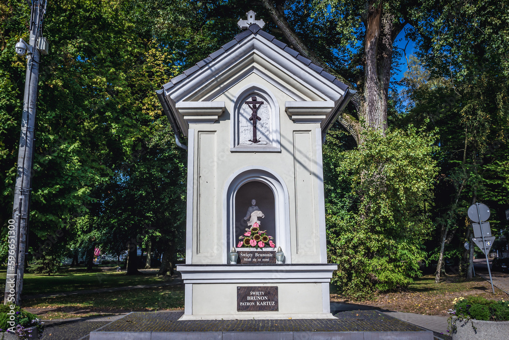 Roman Catholic roadside chapel in Kartuzy town, Poland Roman Catholic roadside chapel in Kartuzy town, Poland