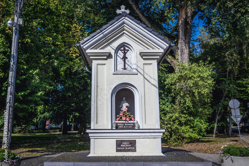 Roman Catholic roadside chapel in Kartuzy town, Poland photo