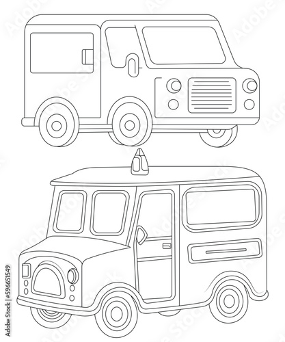 Set of transport icons drawing illustration hand drawn doodle
