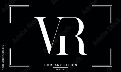 VR, RV, Abstract Letters Logo Monogram