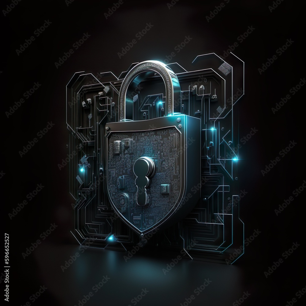 IT Security Lock, Generative AI, Generativ, KI