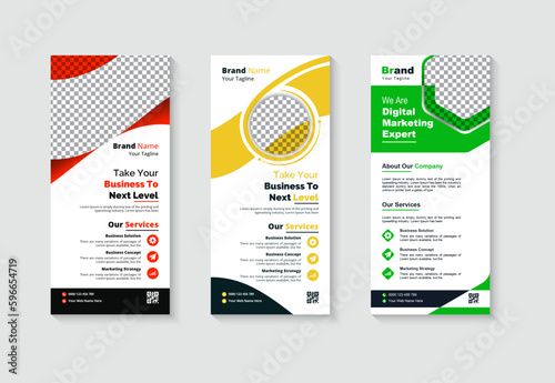 Modern business dl flyer or rack card design template